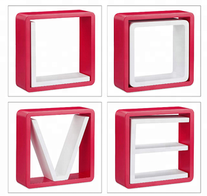 Estantes de Pared Flotantes en Forma de LOVE, Cubos Decorativos de MDF, Venta al Por Mayor de Fábrica, Personalizables - Product Image 3