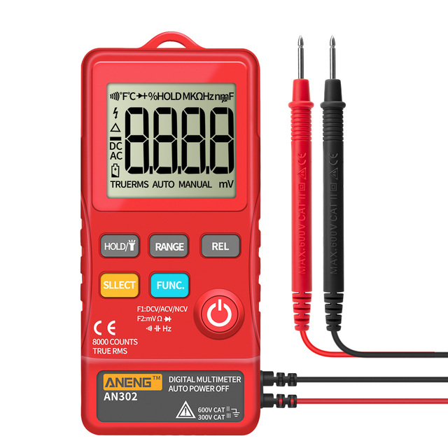 Aneng Digital High Precision Intelligent Fire Prevention Multi-function Non-contact Detection Household Portable Multimeter