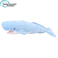 Jouet en peluche géant de baleine à sperme, personnalisé, en matériau durable 100 % recyclé et écologique