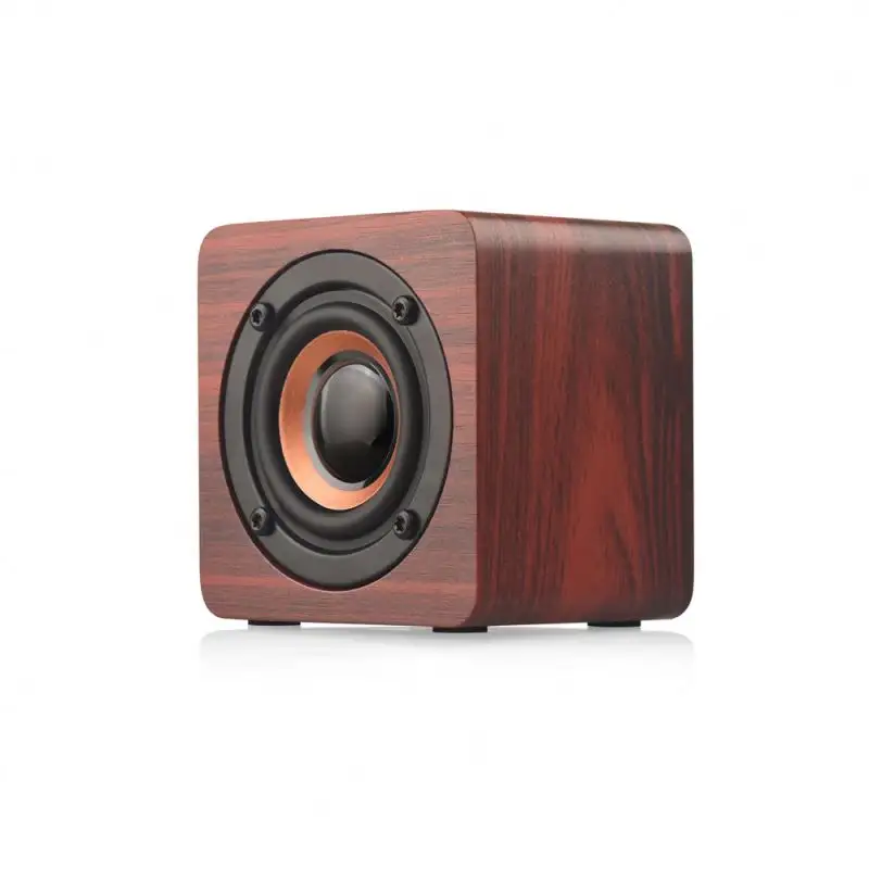 Minialtavoz portátil clásico de madera Q1, reproductor de música inalámbrico para exteriores