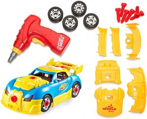 Racing <b>Toys</b> Building <b>Kit</b> Take Apart Car <b>Toy</b> With Drill <b>Tool</b> Boys Girls Lights and Sounds Stem Gifts for Kids Rc Model - Product Image 3