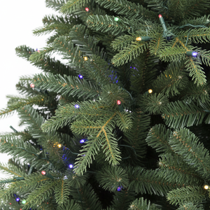 Sapin de Noël artificiel pré-éclairé le plus réaliste, avec aiguilles mixtes en PE et PVC, pour la décoration de la maison et des fêtes. - Product Image 3