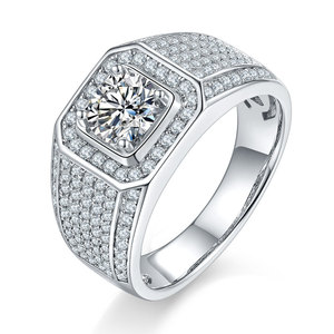 Bague en <span class=keywords><strong>argent</strong></span> 925 durable avec moissanite pour homme, <span class=keywords><strong>prix</strong></span> <span class=keywords><strong>d</strong></span>'usine, qualité supérieure - Product Image 1