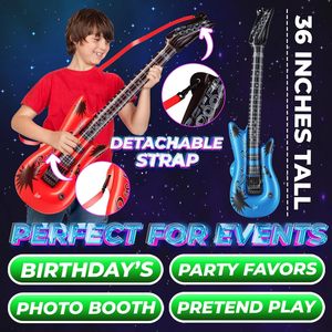 Guitare Gonflable en PVC Épais pour Scène, Accessoire Musical Interactif pour Fêtes de Noël et de Remise des Diplômes - Vente en Gros - Product Image 3