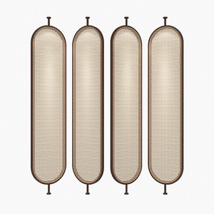 Paravento Girevole in Legno Massello e Rattan, Design Minimalista Moderno in Stile Giapponese, Artigianato in Legno su Misura per Soggiorno - Product Image 5