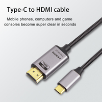 Vente en gros USB-C vers HDMI 8K 60Hz câble adaptateur mâle vers mâle 48Gbps 8K USB Type C vers 8K HDMI câble convertisseur pour téléphone mobile mac