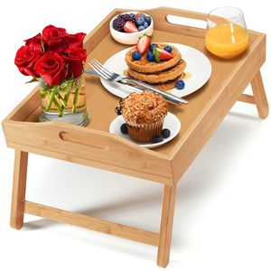 Table pliante avec poignées pour le petit-déjeuner, les collations, l'utilisation d'un ordinateur portable, la prise de repas et le travail - Product Image 1