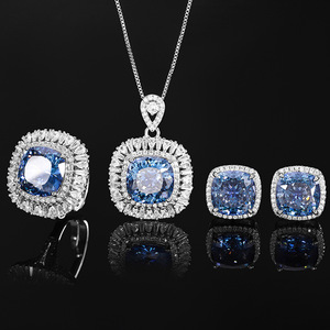 2024 new high-end jewelry copper gold-plated simulation bird's nest cut white blue-plated vintage suit female 12*12 - Product Image 1