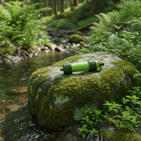 Paille filtrante portable de survie en gros, avec charbon actif, pour consommation directe, camping, escalade, randonnée, préparation aux situations d'urgence, sans BPA