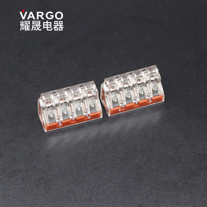 บล็อกขั้วต่อแบบเสียบ Vargo รุ่น YS-104D 4 ขั้ว 24A แบบเสียบเร็ว สำหรับการเดินสายไฟในอาคาร - Product Image 1