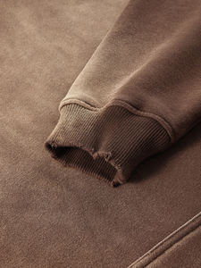 ชุดเสื้อฮู้ดโอเวอร์ไซส์สำหรับผู้ชายและผู้หญิงปกเสื้อมีฮู้ดโอเวอร์ไซส์ผ้าฝ้าย100% พิมพ์ลายพัฟโลโก้แบบกำหนดเอง - Product Image 4