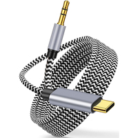 Cable de Audio USB C Ultra Duradero, Tipo C a 3.5mm, para Auriculares, Estéreo de Auto