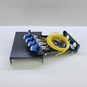 Panel de Conexiones de Fibra Óptica Monomodo de Montaje en Pared Mini, Adaptador Dúplex LC/UPC de 4 Puertos y 8 Núcleos, para Uso en Exteriores FTTH - Product Image 6