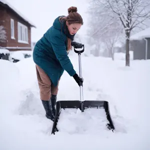 Commercio all'ingrosso a manico lungo raschietto per ghiaccio in plastica a risparmio di manodopera impermeabile spintore da neve per tetto stradale facile da usare pale Laborsaving