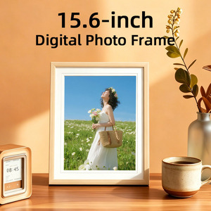 Cadre <span class=keywords><strong>photo</strong></span> numérique intelligent WiFi 15,6 pouces 32 Go pour Android avec écran tactile IPS, prise en charge MP4/AVI/MP3, lecteur sans fil portable - Product Image 1