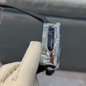 Montre mécanique automatique de luxe à 16 cylindres de haute qualité d'usine, sertie de diamants, avec miroir en saphir, montre pour homme - Product Image 4