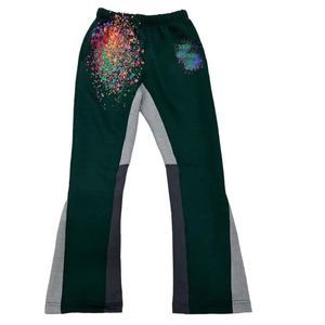 Pantalones Deportivos de Algodón de Alta Calidad con Estampado de Salpicaduras de Pintura Personalizados, Cintura Media, Corte Holgado, Estilo Casual Elegante, Ropa Urbana - Product Image 3