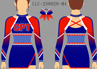 Tenue de cheerleading personnalisée OEM en tissu à manches longues avec strass étincelants et nœuds