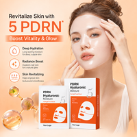 Masque Hydrogel 5 PDRN Acide Hyaluronique Centella Saumon : Hydratation Intense, Raffermissant 181%, Élastifiant, Apaise les Rougeurs, Tous Types de Peau