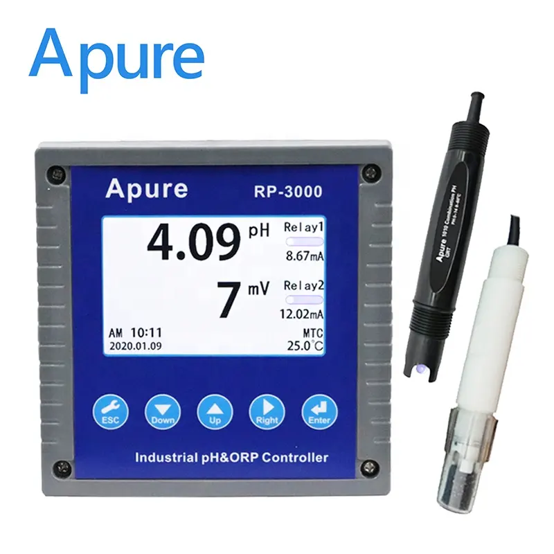 Apure อุตสาหกรรม Hydroponic Orp Ph Controller Multiparameter Water Quality Meter Analyzer