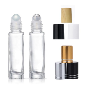 Bouteilles roll-on en verre transparentes personnalisables de 10 ml et 15 ml avec bille roulante en acier inoxydable pour gloss à lèvres avec capuchon - Product Image 6