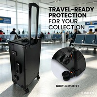 Valise de voyage de luxe à roulettes grande capacité en EVA avec organisateur de cartes multi-emplacements pour salons de cartes et collections personnelles