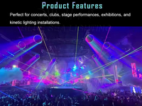Anneau lumineux cinétique LED RGBW avec trois treuils et un faisceau lumineux, DMX512, pour bars, clubs, DJ, discothèques, concerts et spectacles