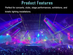 Anillo de Luz Cinético LED RGBW de Elevación con Tres Cabrestantes + Un Anillo de Haz con DMX512 para Bar Club DJ Disco Concierto Espectáculo - Product Image 4