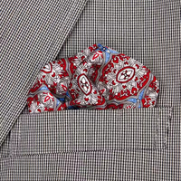 Sapu Tangan Pria Sutra 100% Berkualitas Tinggi dengan Pola Logo Kustom, Motif Paisley Klasik untuk Jas Pria