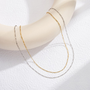 Rinntin sc84 925 Sterling Bạc 1.7mm Độ dày Figaro vòng cổ xinh xắn Chuỗi vòng cổ choker cho phụ nữ đồ trang sức tối giản - Product Image 5