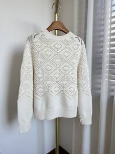 <span class=keywords><strong>Pull</strong></span> en cachemire et laine tricoté ample à <span class=keywords><strong>col</strong></span> rond et manches longues, couleur unie, style coréen, nouvelle collection automne-hiver LP25 pour femmes - Product Image 2