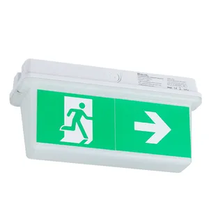 8W Non Maintained Ip65 Double Sides Exit Sign / Emergency Bulkhead Light