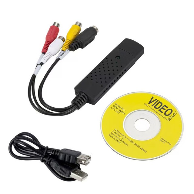 USB 2.0 Video Capture Card Audio & Video Accessory for Computer/CCTV Camera & TV AV Grabber AV Adapter for CCTV