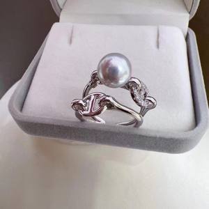 Anillos de Moda de Cáñamo Genuino de Agua de Mar Natural de Doble Capa de 7-8 mm con Abertura de Nariz de Cerdo, Joyería Elegante, Venta al por Mayor - Product Image 2