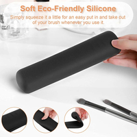Sac de brosse de maquillage portable pour voyage sac cosmétique en silicone étui de brosse de maquillage support de pochette