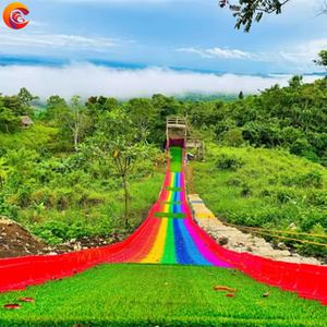 Bền sân chơi ngoài trời vui chơi giải trí khổng lồ trượt trượt đơn đôi trượt dốc nhựa cầu vồng Slide - Product Image 6