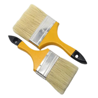 Ensemble de pinceaux de peinture industriels personnalisables en Chine manche en bois avec virole métallique matériau naturel à poils mélangés