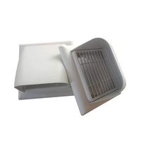 Couvercle de bouche d'aération à persiennes d'échappement extérieur blanc ABS de 4 pouces et 6 pouces pour système HVAC