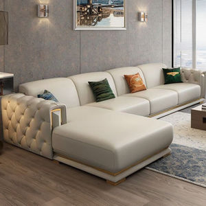 इतालवी उच्च अंत लक्जरी आधुनिक फैशन चमड़े के लिविंग रूम फर्नीचर सेट आधुनिक सोफे सेट न्यूनतम चमड़े के सोफे सेट - Product Image 1