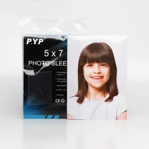 5x7 fotoğraf kollu Crystal Clear arşiv plastik yumuşak kollu polipropilen poli çanta fotoğraf baskılı
