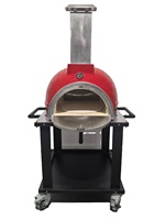 KIMSTONE Nouvel arrivage Four à pizza en céramique haute température de 26 pouces Four à pizza au charbon de bois pour restaurant