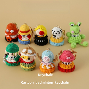 Llavero de bádminton de dibujos animados feo y adorable, muñeco de ganchillo hecho a mano, serie Pirata, colgante para bolso, producto terminado - Product Image 3