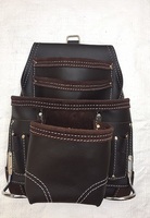 Bolsa de Cintura de Cuero Marrón Impermeable de la Marca Veekay Tools, con Capacidad para 200 lb y Cierre de Hebilla