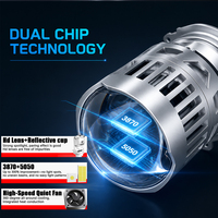 Phare LED Projecteur H4 F92 130W à Vendre : Mini Lentille 6000K Canbus, Ampoule Laser LED H4 pour Voiture et Camion