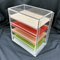 Vente en gros de haute qualité Porte-extension de cils de marque propre Boîte de rangement de carreaux de cils en acrylique