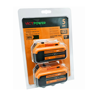 Baterai Pengganti Lithium Victpower Kapasitas Tinggi 20V 5Ah untuk Peralatan Listrik Tanpa Kabel