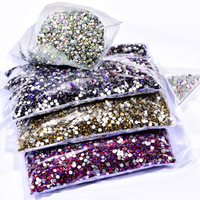 Pujiang Yantuo 14400 Strass en vrac en verre cristal AB à dos plat, non thermocollants, découpés, 1 sac, sans plomb