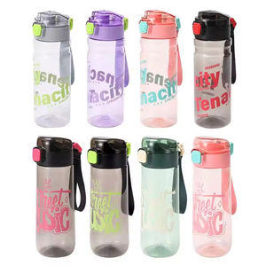 <b>Reusable</b> Water Bottle Plastic Sports Water Bottle Space-themed <b>Cup</b> with Handle and Lid - Product Image 1