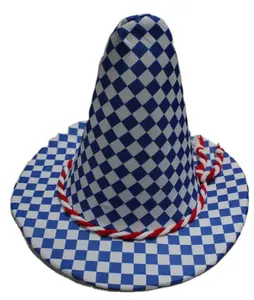 Topi Jerman Oktoberfest topi bahan Felt topi Bavaria untuk pesta kostum Karnaval topeng topi Halloween