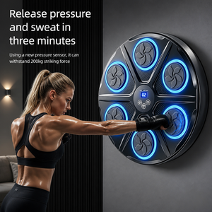 Entraîneur de boxe électronique avec écran LED, suivi des données, synchronisation musicale, cible de boxe, installation sans perçage, tapis de fitness intelligent RGB - Product Image 3